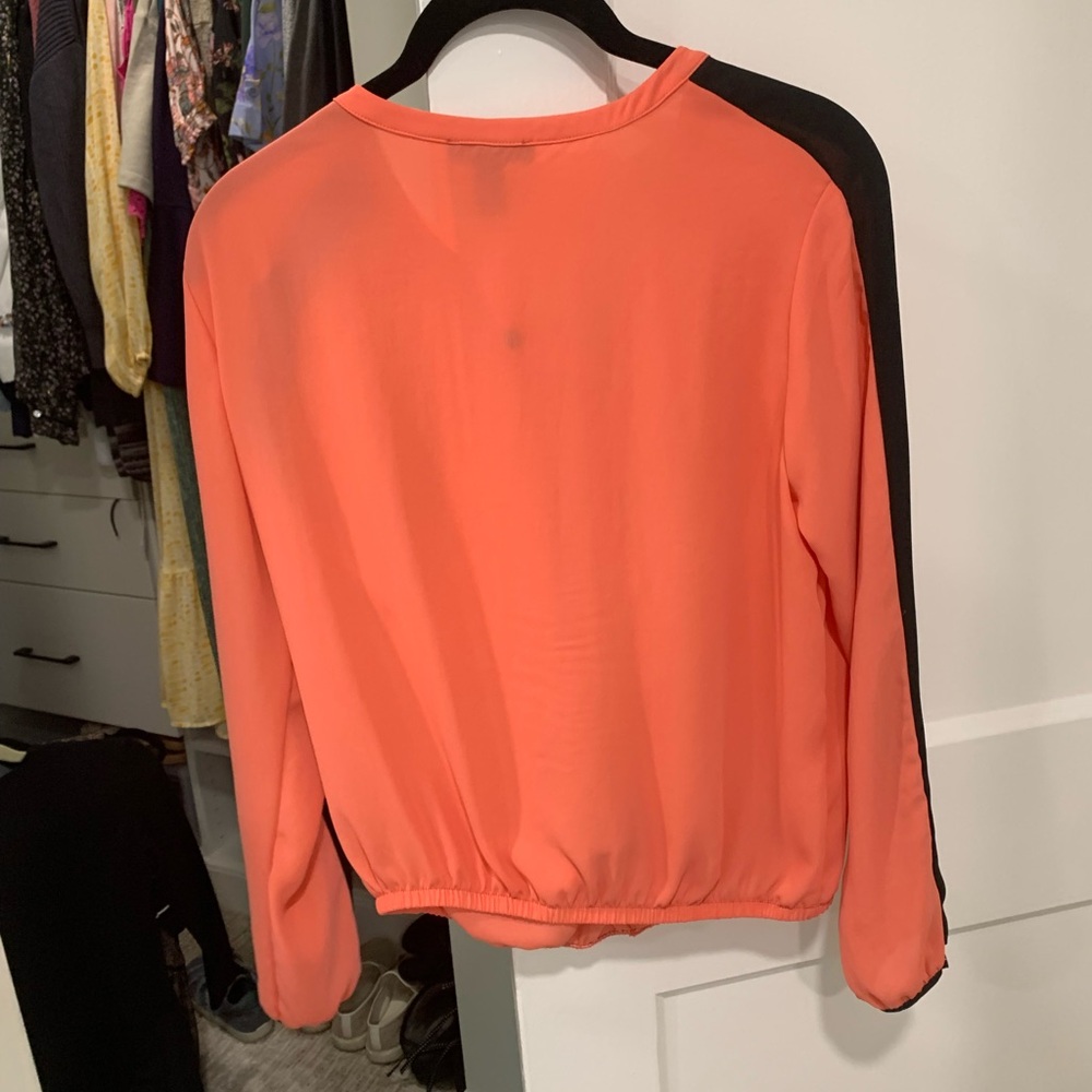 Aqua Orange Button Down Blouse - image 2